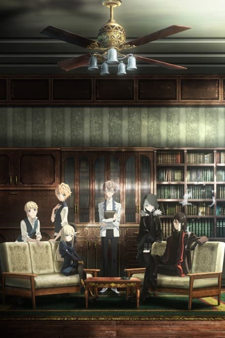 Pôster oficial do anime Lord El-Melloi II's Case Files {Rail Zeppelin} Grace note - A Grave Keeper, a Cat, and a Mage em português