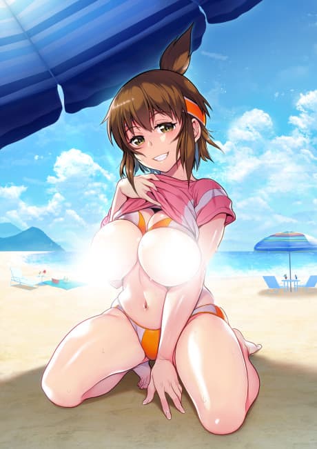 Pôster oficial do anime Joshi Luck! em português