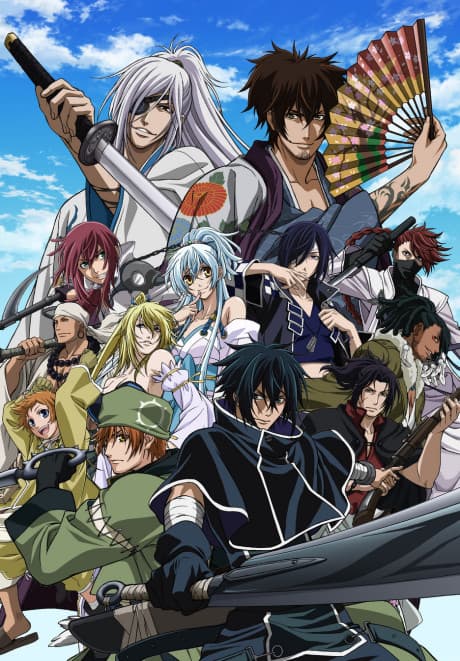 Pôster oficial do anime Brave 10 em português