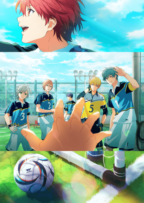 Pôster oficial do anime Futsal Boys!!!!! em português