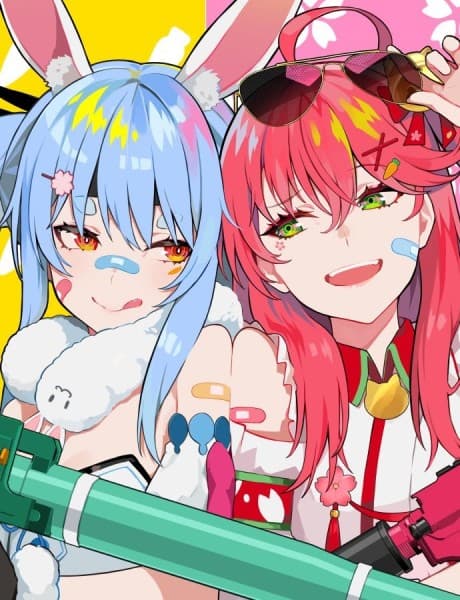 Pôster oficial do anime PekoMiko Daisensou!! em português