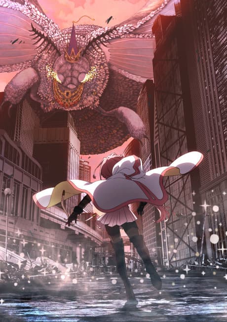 Pôster oficial do anime Magia Record: Puella Magi Madoka Magica Side Story Temporada Final -Dawn of a Shallow Dream- em português