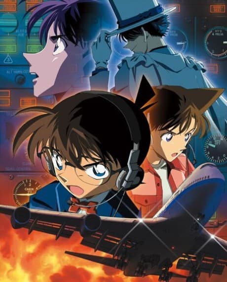 Pôster oficial do anime Case Closed: Magician of the Silver Sky em português