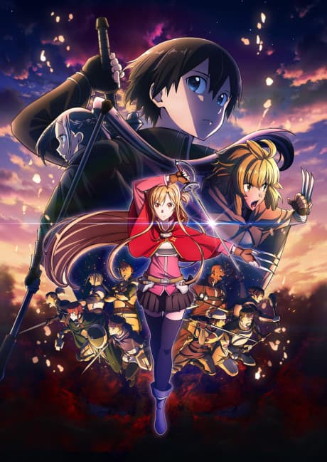 Pôster oficial do anime Sword Art Online Progressive: Scherzo do Crepúsculo Sombrio em português