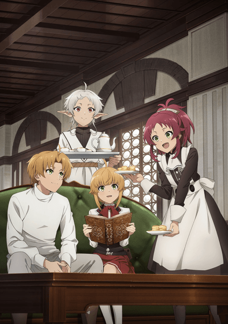 Pôster oficial do anime Mushoku Tensei: Jobless Reincarnation 2ª Temporada Parte 2 em português