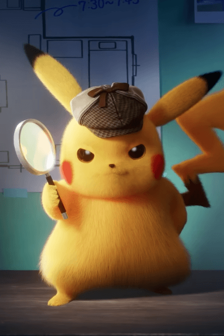 Pôster oficial do anime Detective Pikachu & the Mystery of the Missing Flan em português