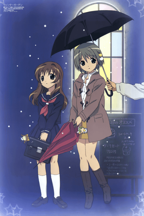 Pôster oficial do anime Winter Garden em português