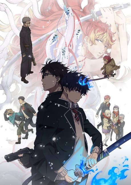 Pôster oficial do anime Blue Exorcist -Beyond the Snow Saga- em português