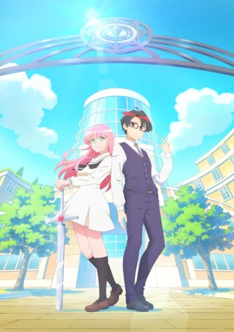 Pôster oficial do anime Hanaori-san Still Wants to Fight in the Next Life em português