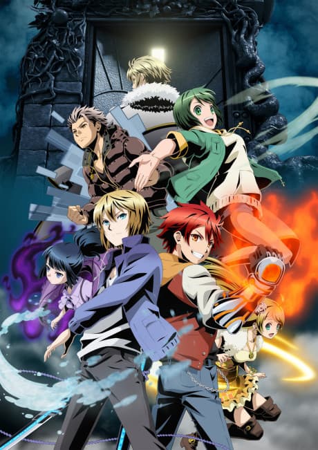 Pôster oficial do anime Divine Gate em português