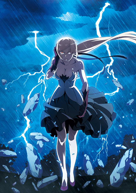 Pôster oficial do anime Kizumonogatari Part 2: Nekketsu em português