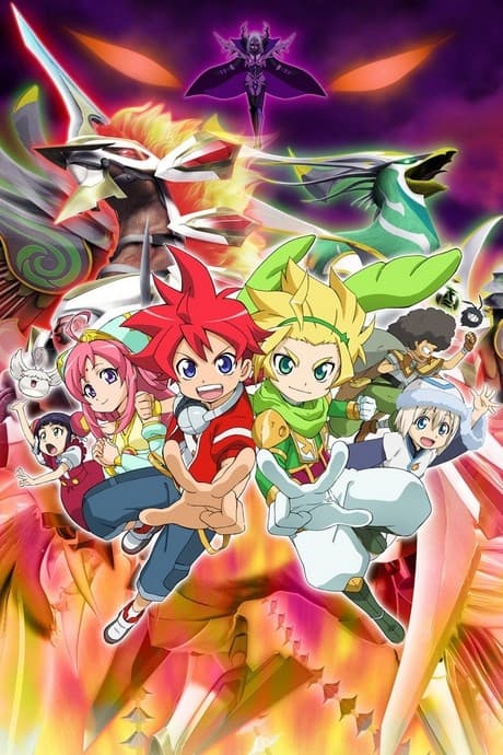 Pôster oficial do anime Battle Spirits: Double Drive em português