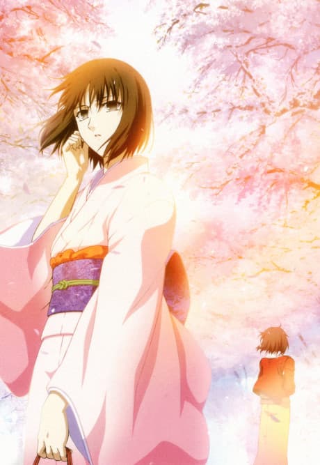 Pôster oficial do anime The Garden of Sinners: Especulação de Assassinato (1ª parte) em português