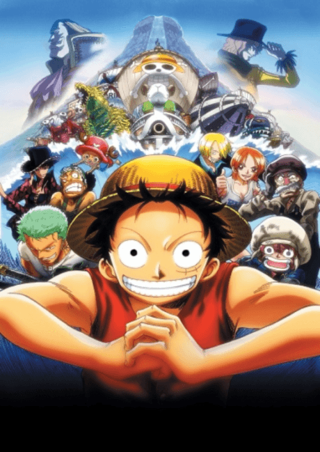 Pôster oficial do anime One Piece: Aventura Mortal! em português