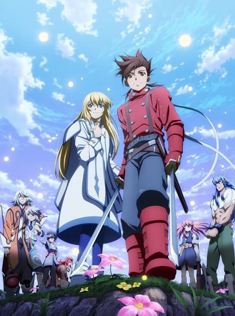 Pôster oficial do anime Tales of Symphonia: The Animation - The United World Arc em português