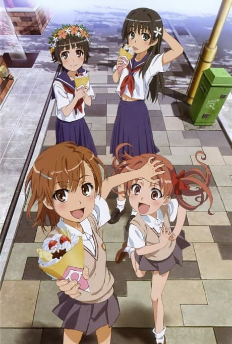 Pôster oficial do anime Toaru Kagaku no Railgun: Misaka-san wa Ima Chuumoku no Mato Desukara em português