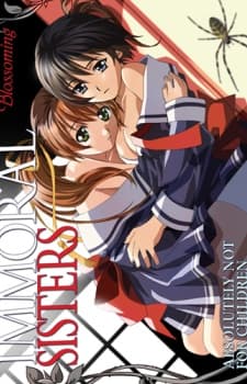 Pôster oficial do anime Immoral Sisters: Blossoming em português