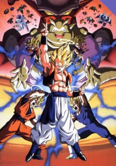 Pôster oficial do anime Dragon Ball Z: Uma Nova Fusão em português