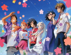 Pôster oficial do anime Ano Hi Mita Hana no Namae wo Bokutachi wa Mada Shiranai.: Menma e no Tegami em português