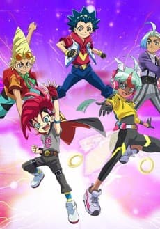 Pôster oficial do anime Beyblade Burst QuadStrike em português