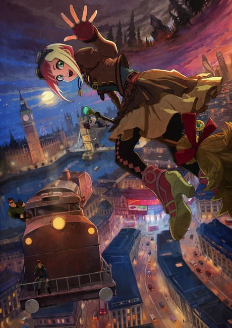 Pôster oficial do anime Midnight Crazy Trail em português