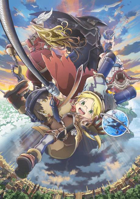 Pôster oficial do anime Made in Abyss: Amanhecer da Jornada em português