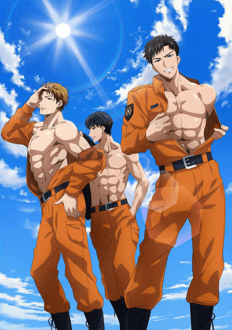 Pôster oficial do anime Fire in His Fingertips: My Childhood Friend is a Fireman em português