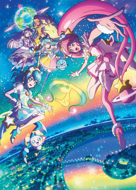 Pôster oficial do anime Star☆Twinkle Precure: Hoshi no Uta ni Omoi wo Komete em português