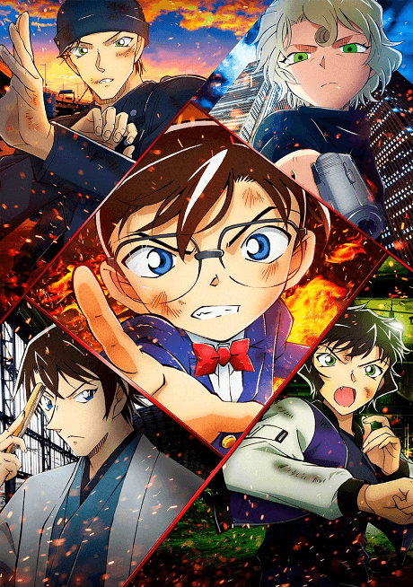 Pôster oficial do anime Case Closed: The Scarlet Bullet em português