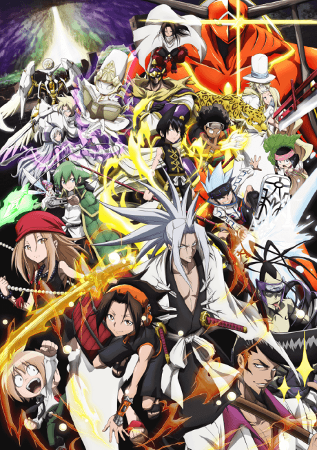Pôster oficial do anime Shaman King em português