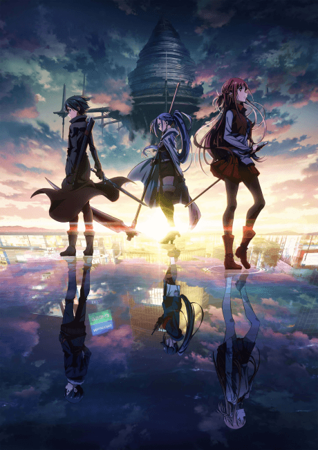 Pôster oficial do anime Sword Art Online Progressive: Ária de uma Noite Sem Estrelas em português