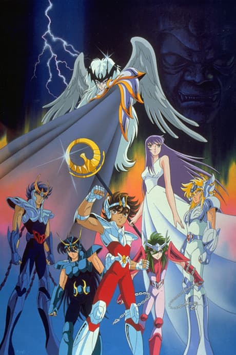 Pôster oficial do anime Os Cavaleiros do Zodíaco: Os Guerreiros do Armagedon em português