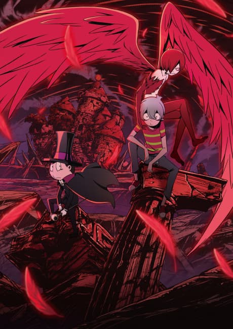 Pôster oficial do anime Akuma-kun em português