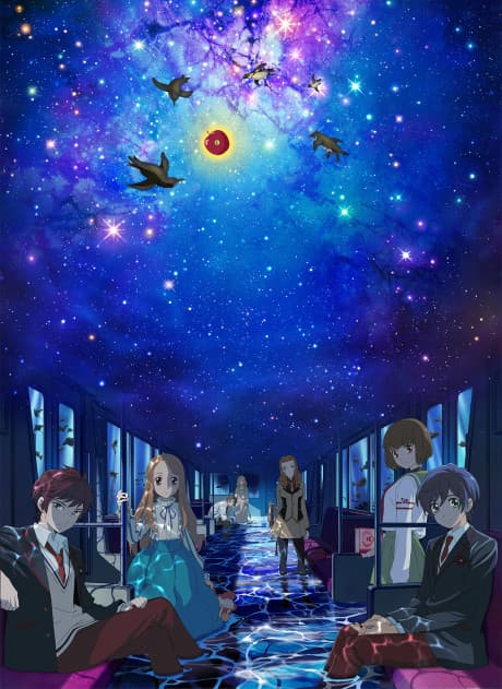 Pôster oficial do anime Re:cycle of the Penguindrum - Kimi no Ressha wa Seizon Senryaku em português
