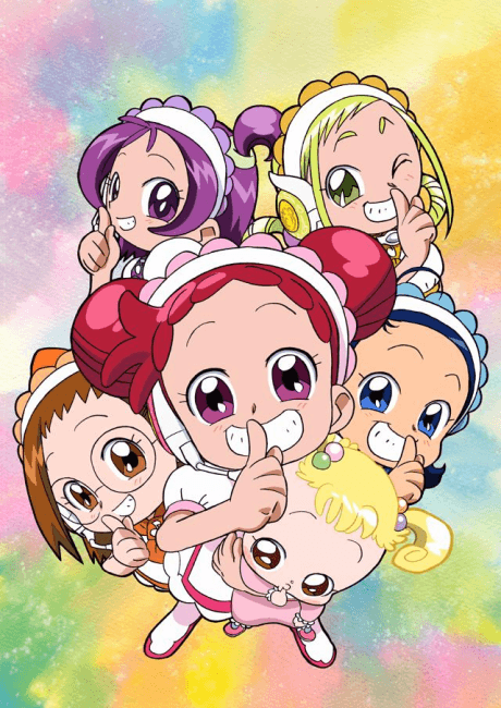 Pôster oficial do anime Ojamajo Doremi Na-i-sho em português