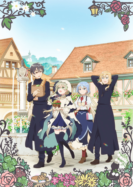 Pôster oficial do anime Santa Cecilia & Padre Lawrence em português