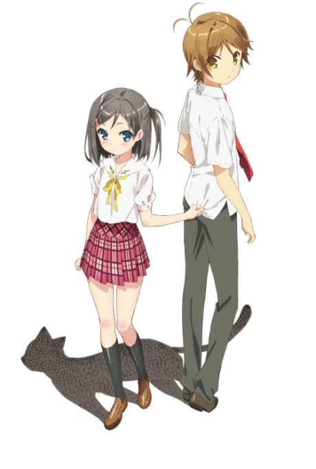 Pôster oficial do anime O Príncipe Pervertido e o Gato Inexpressivo em português