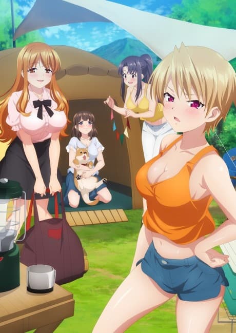 Pôster oficial do anime Harem Camp! em português