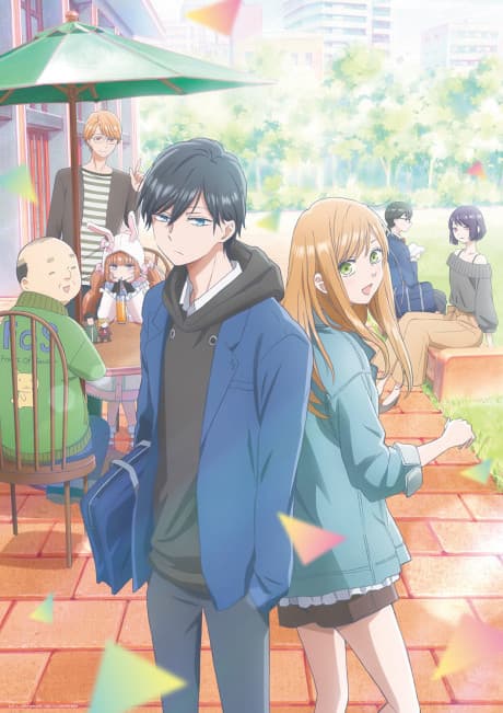 Pôster oficial do anime Minha História de Amor com Yamada-kun Nível 999 em português