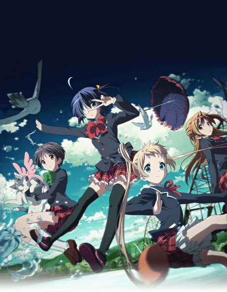 Pôster oficial do anime Love, Chunibyo & Other Delusions! em português