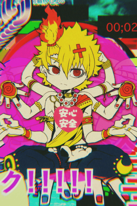Pôster oficial do anime Law-evading Rock em português