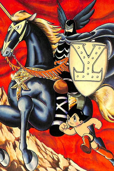 Pôster oficial do anime Astro Boy: O Cavaleiro Azul em português