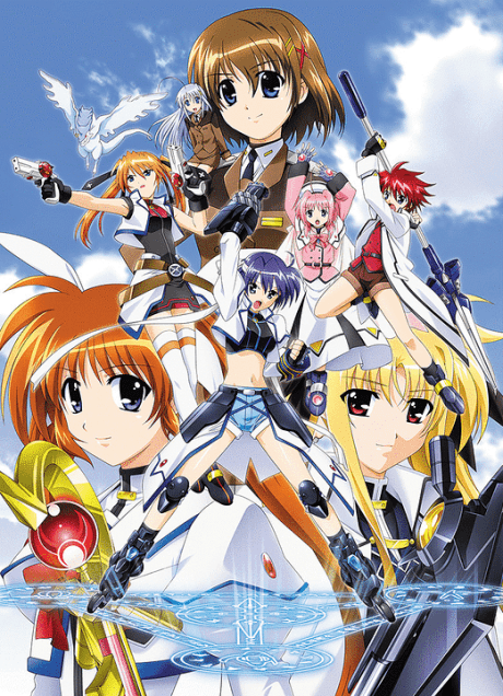 Pôster oficial do anime Magical Girl Lyrical Nanoha StrikerS em português