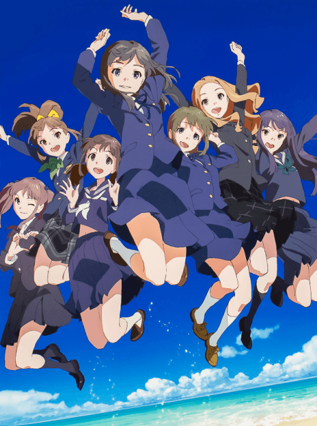 Pôster oficial do anime Wake Up, Girls! The Movie em português