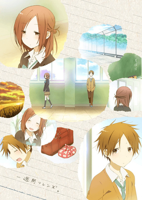 Pôster oficial do anime Isshuukan Friends. em português