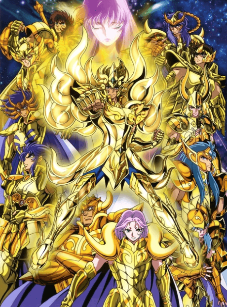 Pôster oficial do anime Os Cavaleiros do Zodíaco: Alma de Ouro em português