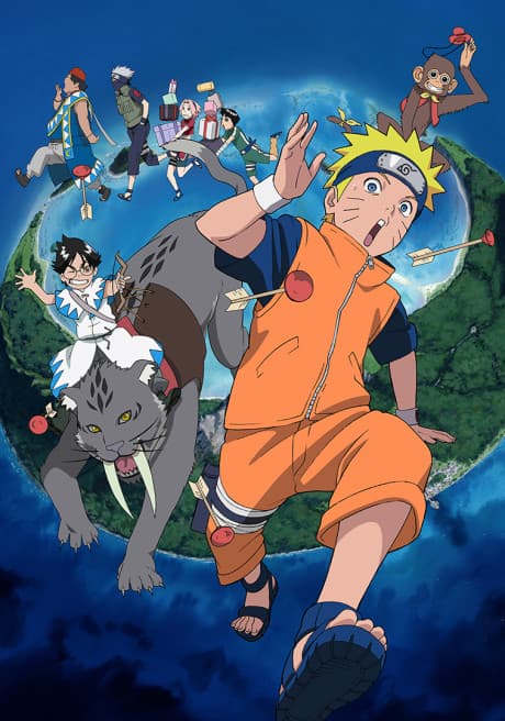 Pôster oficial do anime Naruto: Guardiões do Reino da Lua Crescente em português