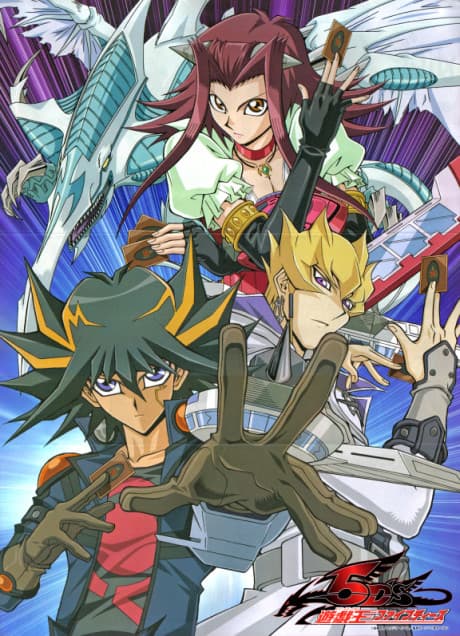 Pôster oficial do anime Yu☆Gi☆Oh! 5D's: Shinkasuru Kettou! Stardust VS Red Demon's em português