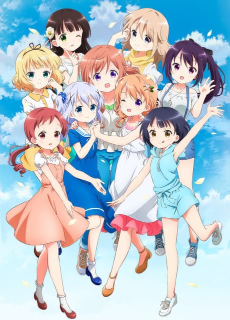 Pôster oficial do anime Is the Order a Rabbit?? ~Dear My Sister~ em português