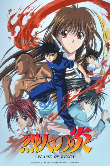 Pôster oficial do anime A Chama de Recca em português